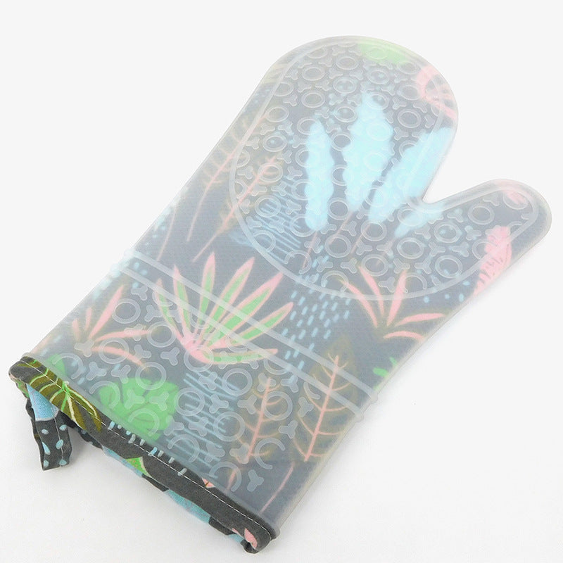 Wholesale Silicone Anti Scald Baking Polyester Glove