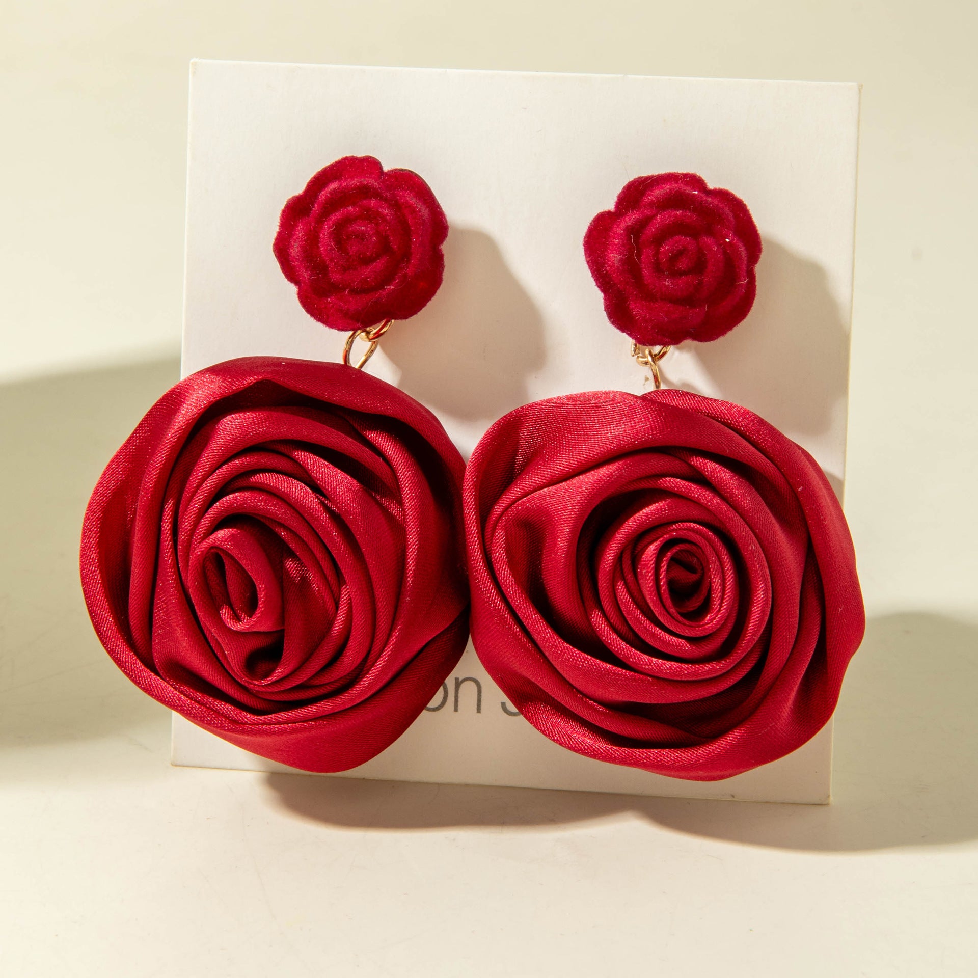 Wholesale Fresh and colorful floral Valentine' s Day earrings