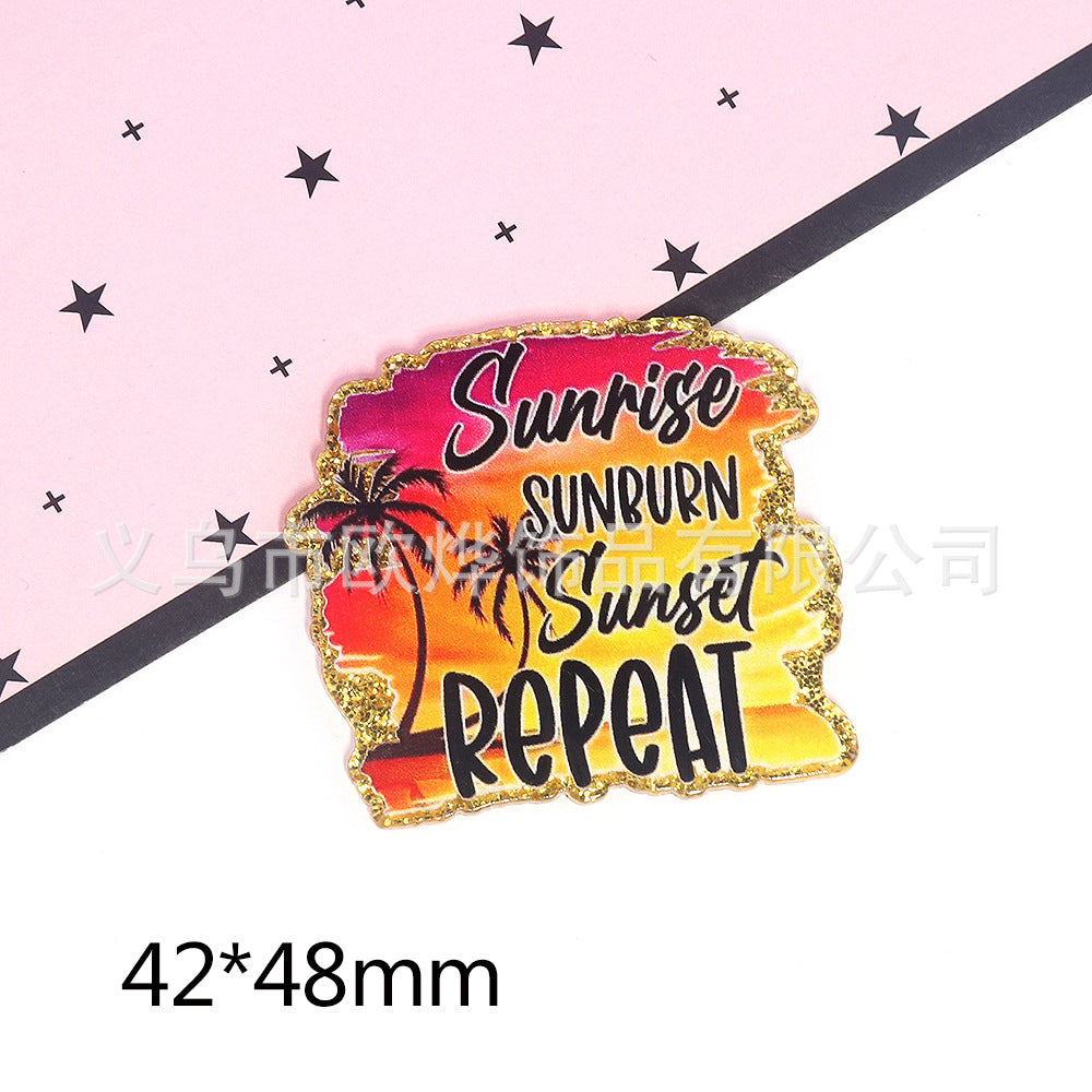 Wholesale 10pcs/pack letters love bag jewelry acrylic pin DIY patch accessories