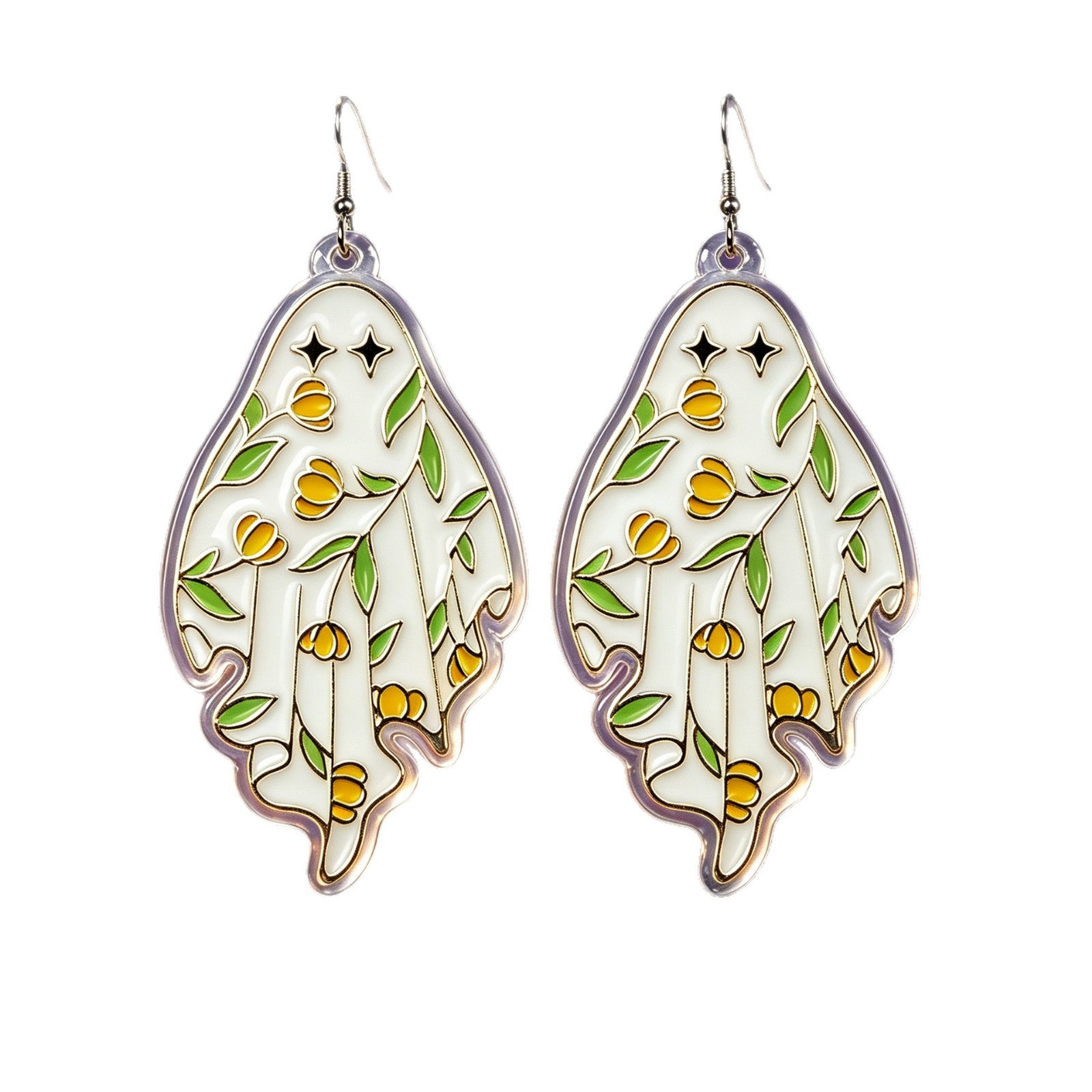 Wholesale  Ghost Cartoon Acrylic Earrings Funny Reading Design Cute Fashion Accessory For Party And Casual Wear