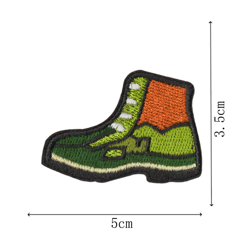 Wholesale 12 Piece Embroidered Patches Iron On Camping Hiking Nature Designs For Shoes Bags Coats