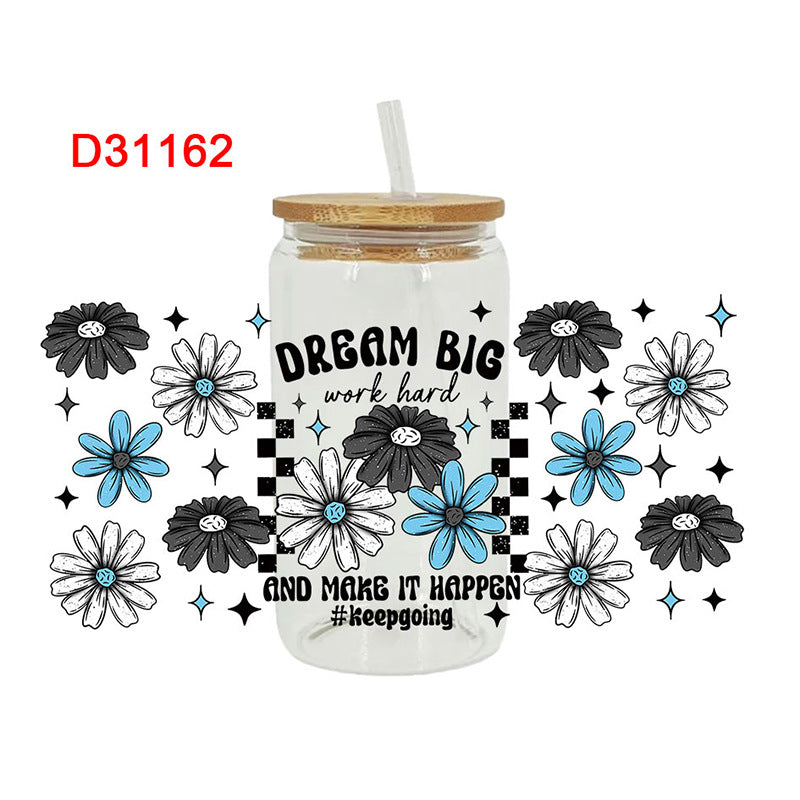 Wholesale Multicolored and simple 16oz Cup UV DTF Wraps