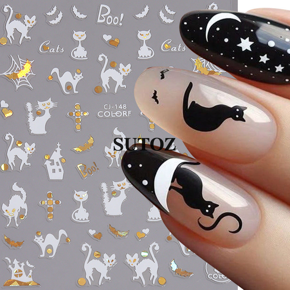 Wholesale 3pcs/pack cartoon platinum nail art stickers