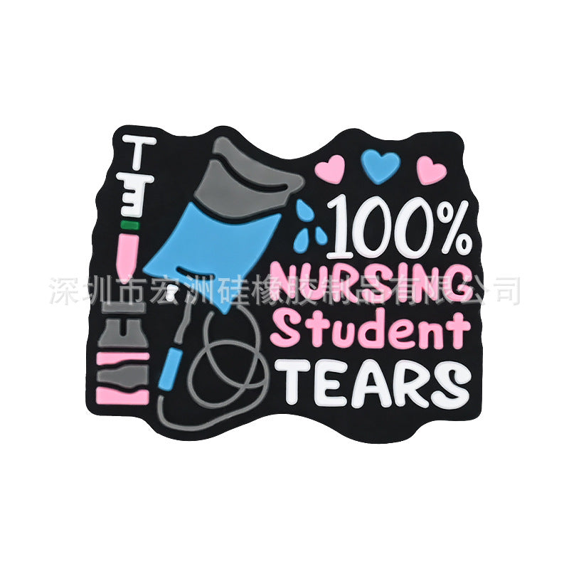 Wholesale 10pcs doctors and nurses series drop glue cartoon silicone beads