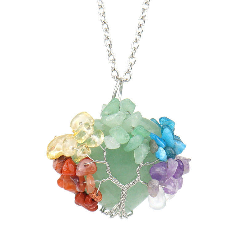 Wholesale Handmade Winding Natural Crushing Thestes Life Tree Love Necklace