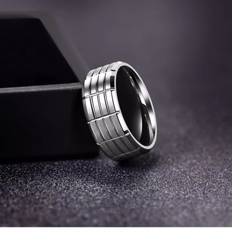 Wholesale Simple and Fashionable Batch Flower Black Plated Ring