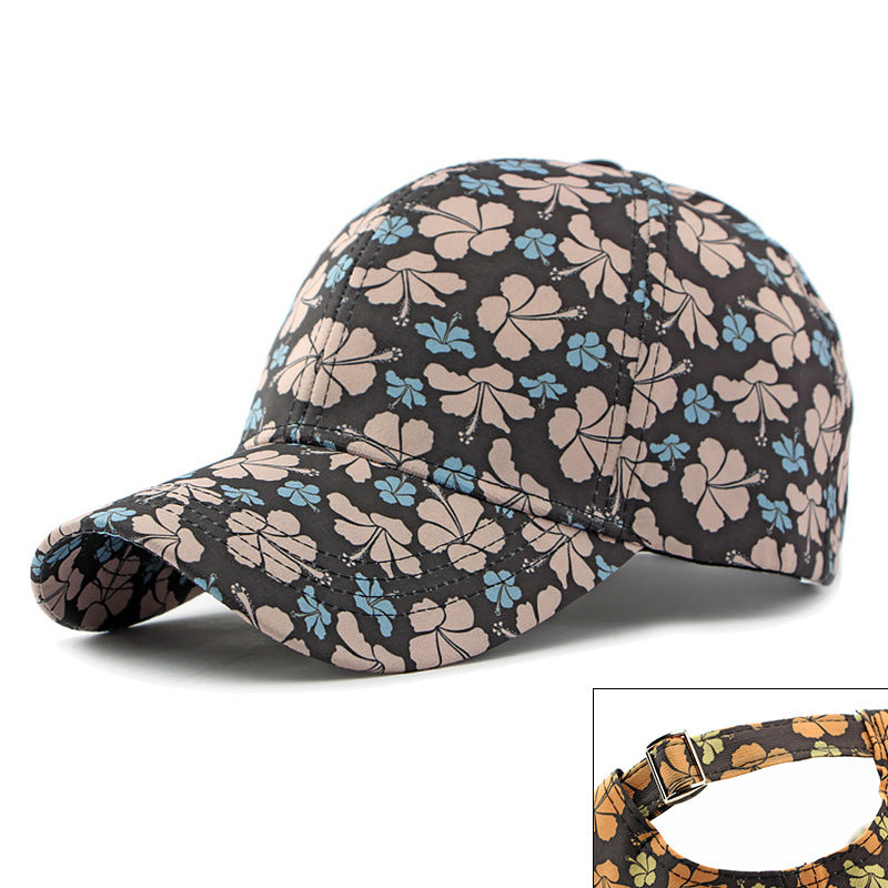 Wholesale Spring and Autumn Ethnic Style Print Washed Denim Outdoor Sunscreen Shade Cap