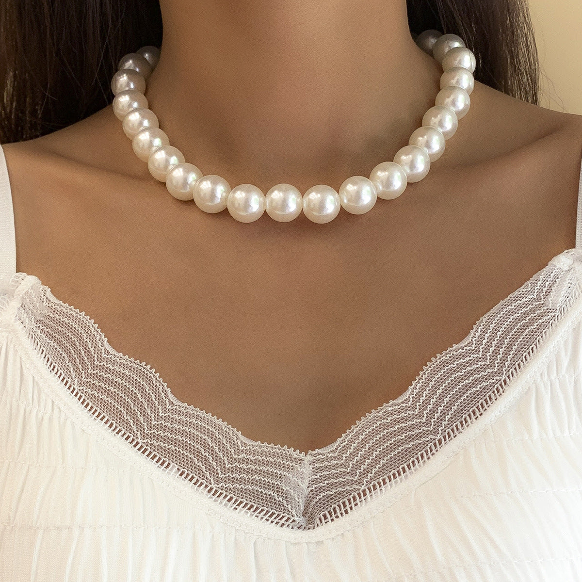 Wholesale of Multi-layer Rice Shaped Pearl Necklaces