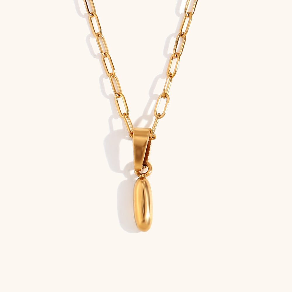 Wholesale Mini Bubble Letter 18K Necklaces