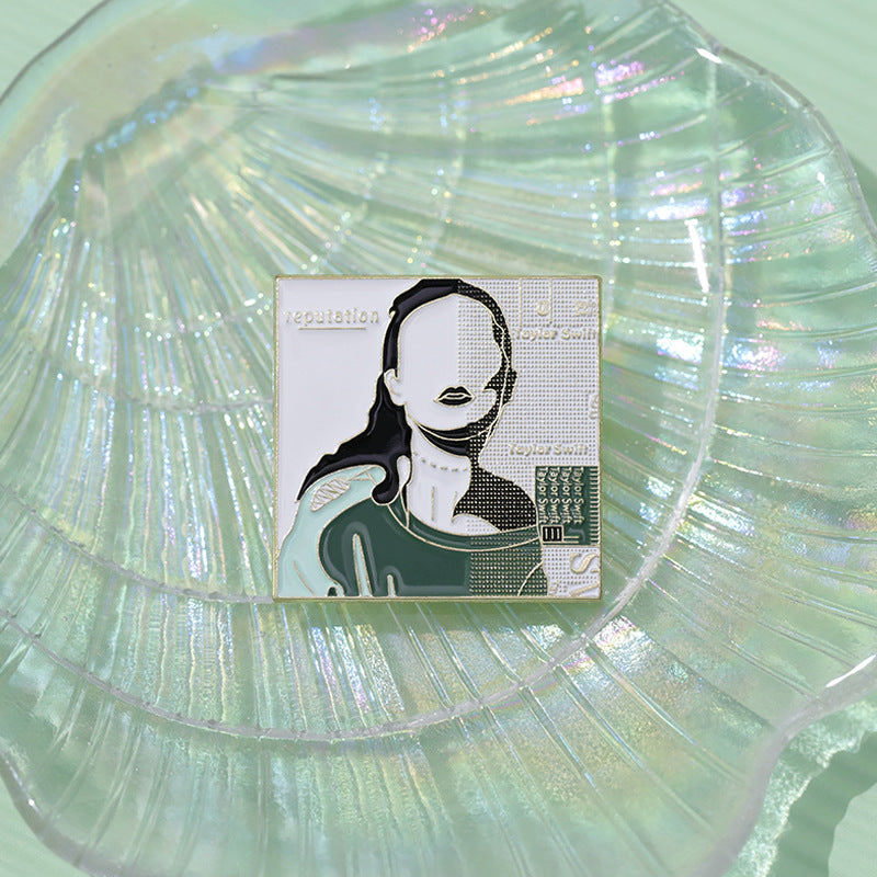 Wholesale Music Album Cover Enamel Metal Badge Brooch