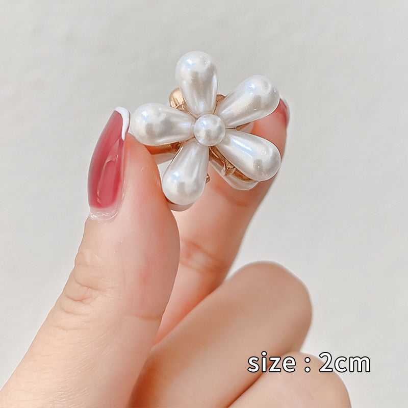 Wholesale Mini Flower Pearl Hair Clips
