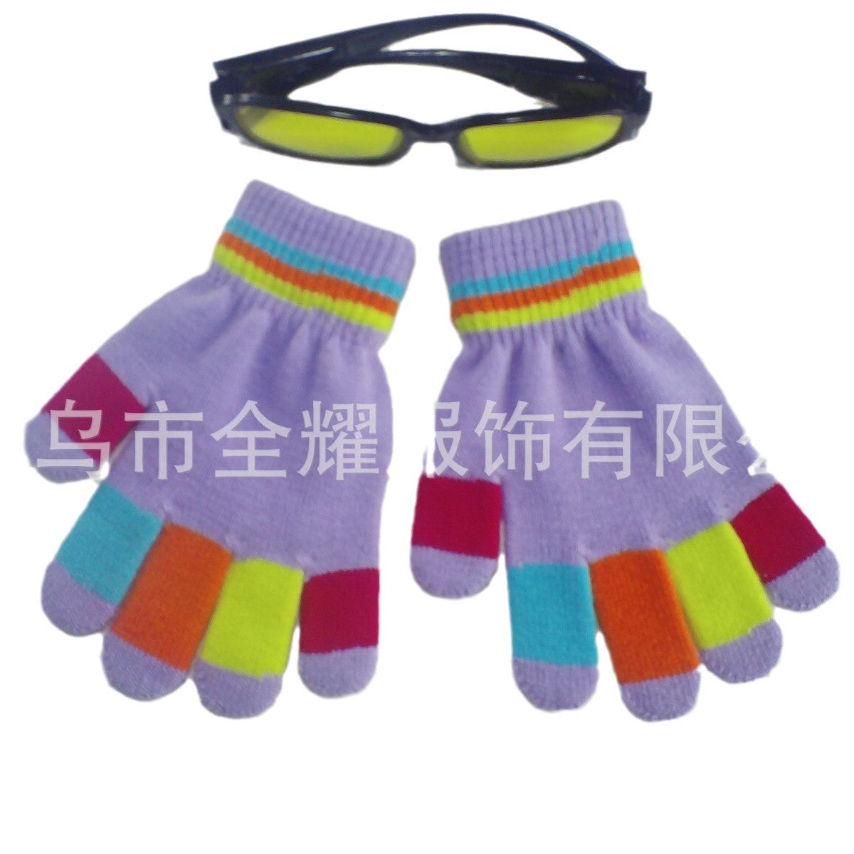 Wholesale Winter five color warm knitted yarn Kids Glove