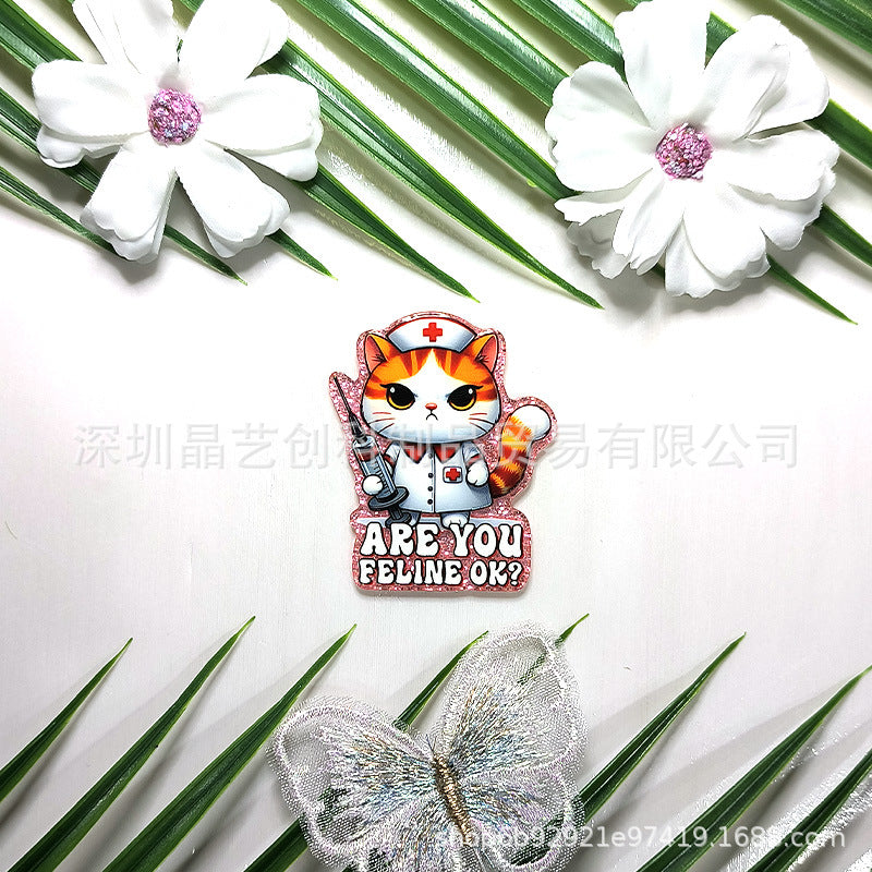 Wholesale 10pcs/pack cute animal acrylic DIY accessories