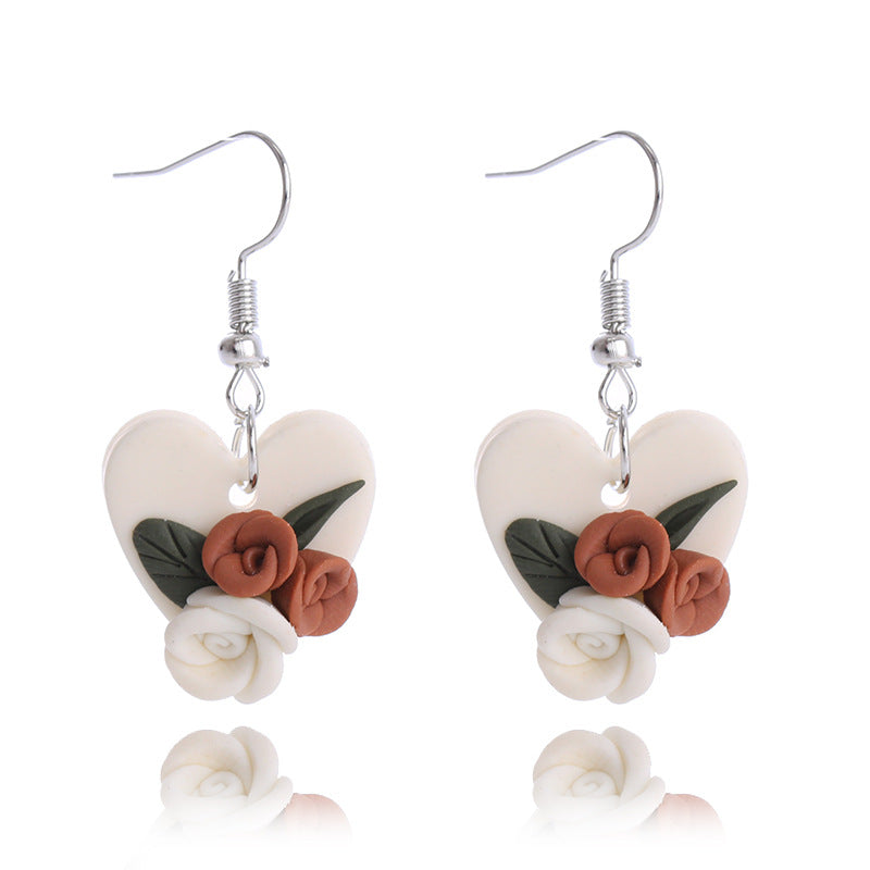 Wholesale Valentine's Day Love Soft Ceramic Earrings