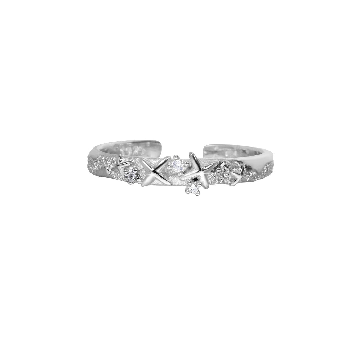 Wholesale Texture like Sparkling Zircon Open Ring