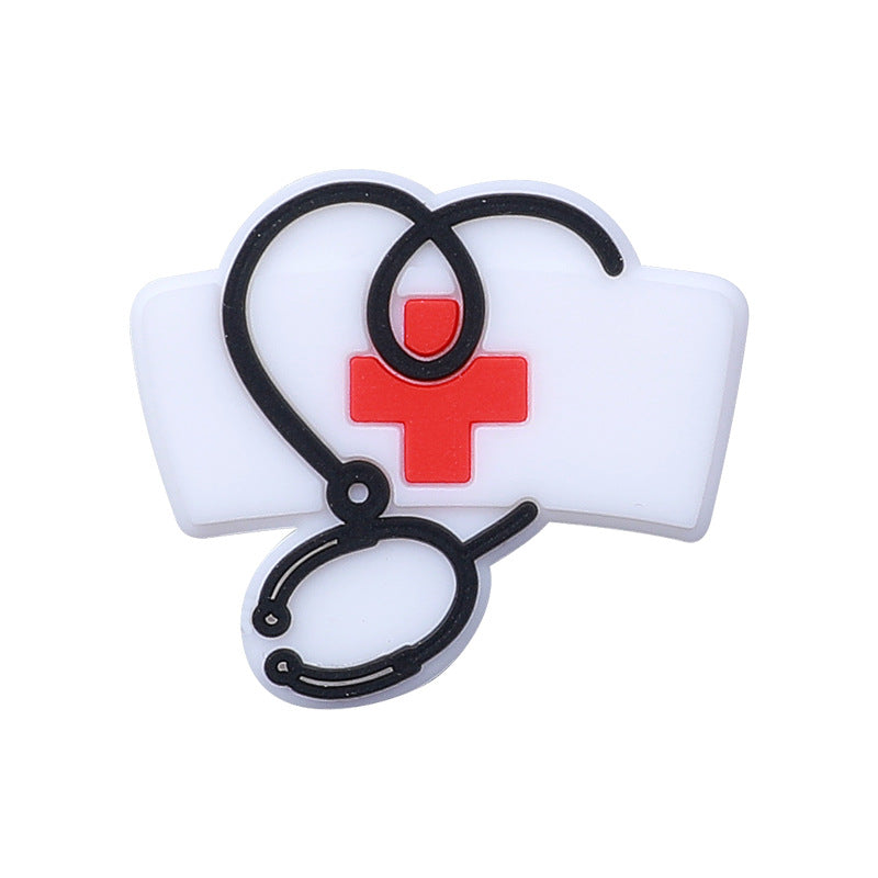 Wholesale 20pcs  Nurse' s uniform silicone beads   Focal Beads