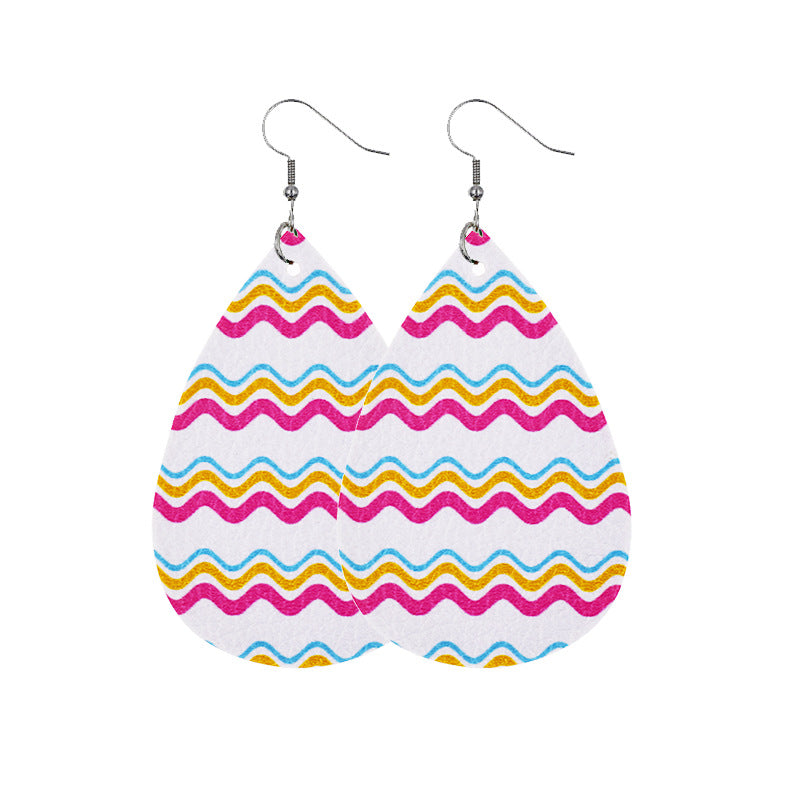 Wholesale Easter Cute Chick Leather Earrings