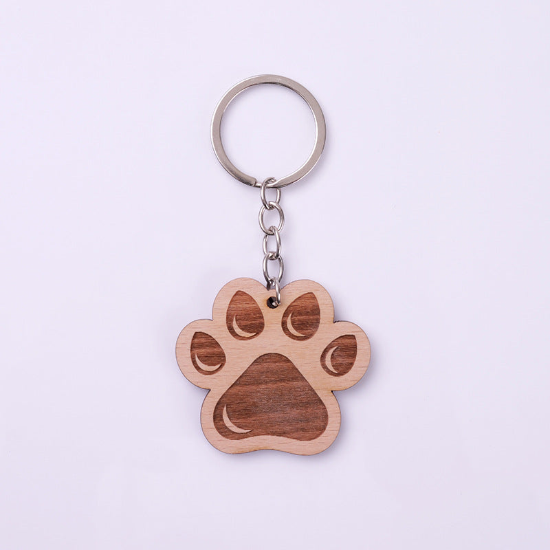 Wholesale Cartoon Cute Wooden Sign Keychain