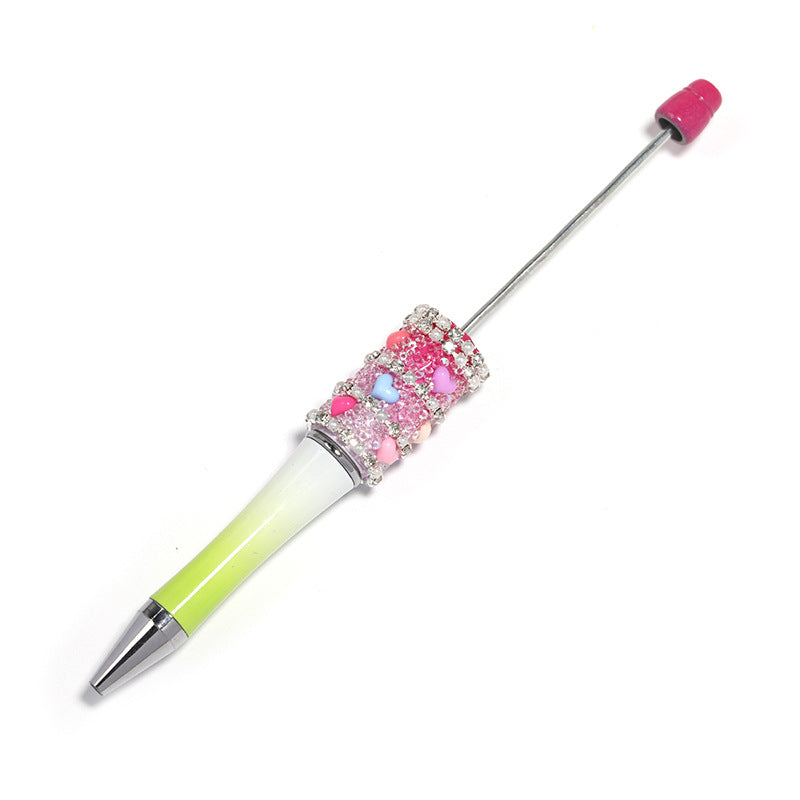 Wholesale beadable pens Flash rhinestone diy beadable pen