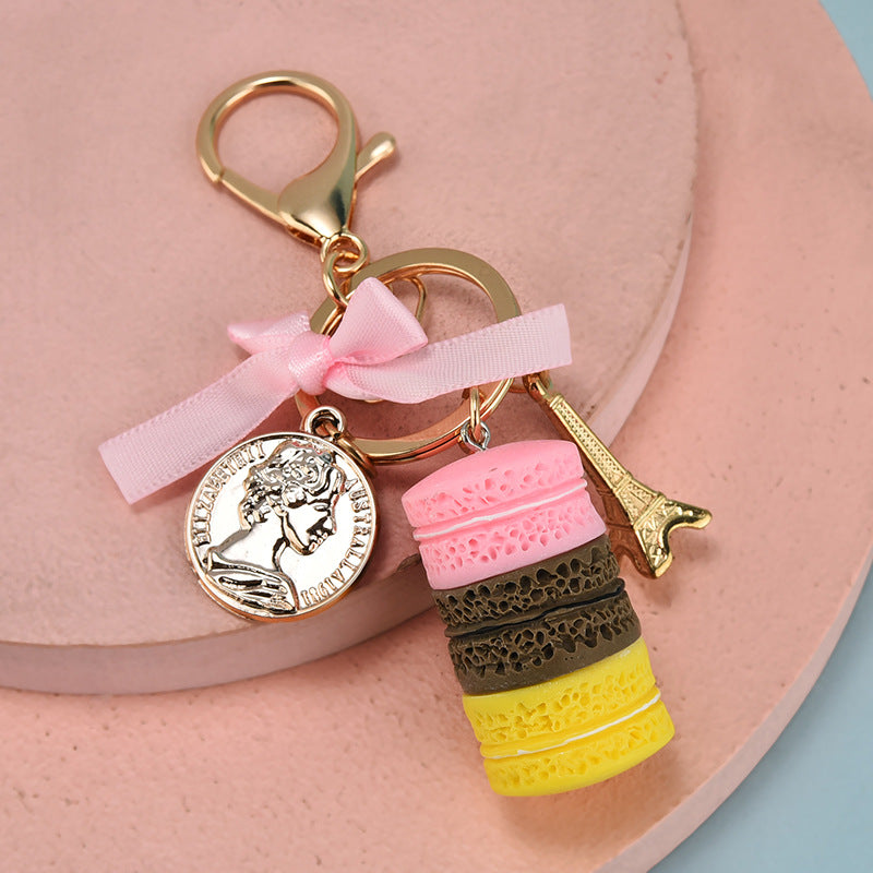 Wholesale Acrylic Macaron Cake Keychains