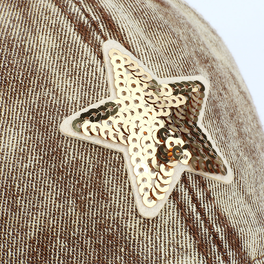 Wholesale Jeans Sequins Men and Women's Cotton Casual Baseball Cap
