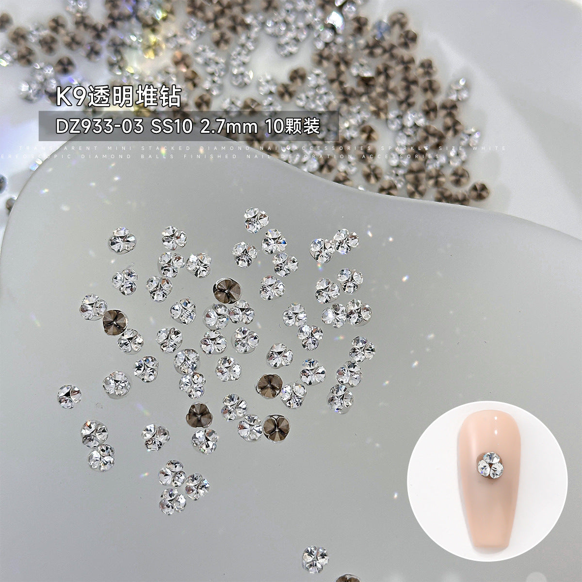 Wholesale  K9 mini pile drill flash art nail