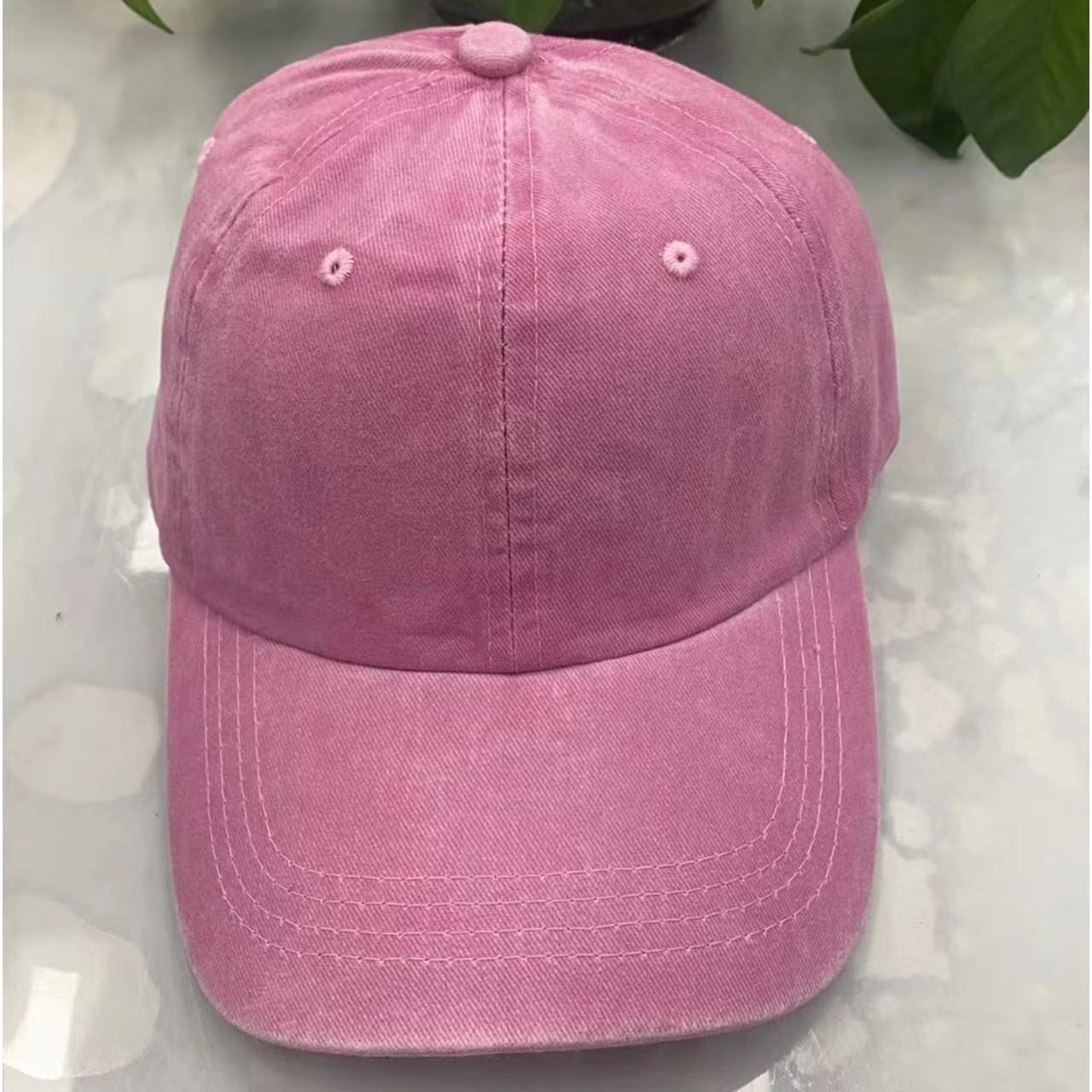 Wholesale spring and autumn hat summer outdoor solid color cap washed baseball cap old cowboy sun hat