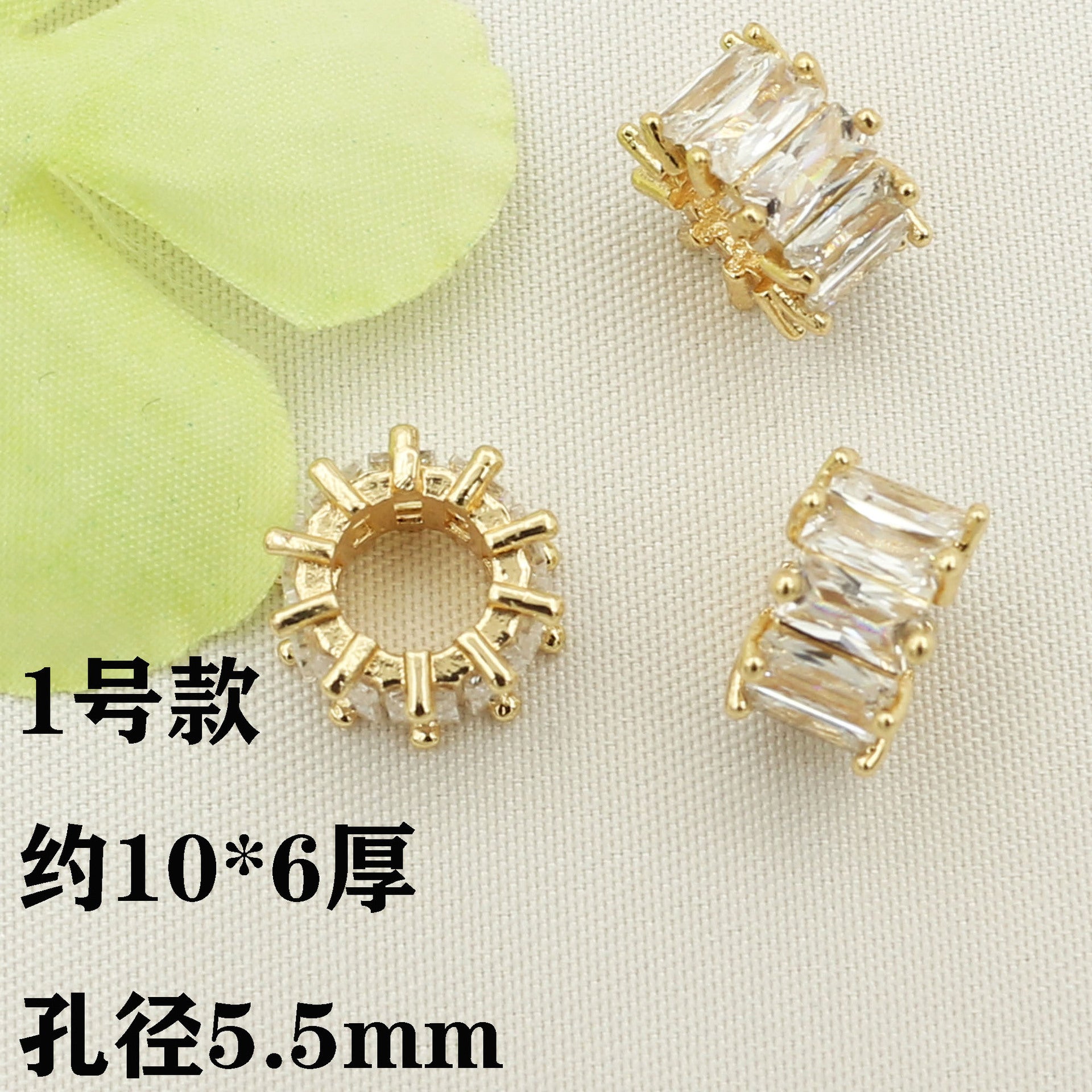 Wholesale 10pcs Copper plated gold colorbeaded bracelet