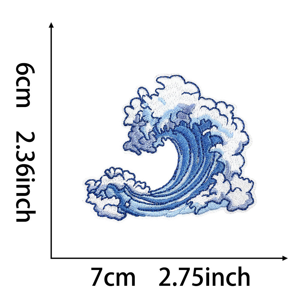 Wholesale Ocean Theme Embroidered Patch Set Fish Sea Creatures Applique Iron On For Coats Fashion Decorative Accessory Gift Resale