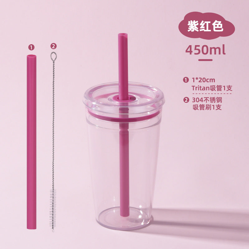 Wholesale Candy colored straw water cup