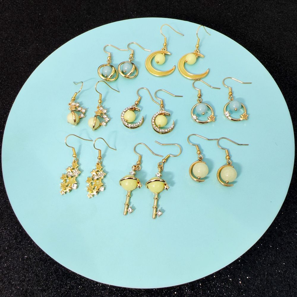 Wholesale Fish hook luminous earrings