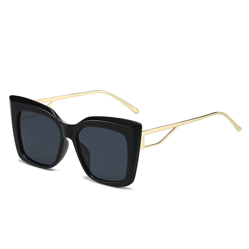 Wholesale Cat Eye Large Frame Retro Candy Contrast Sunglasses