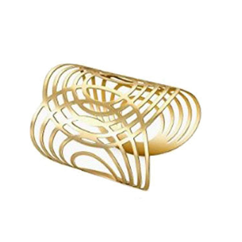 Wholesale Hollowed Out Exaggerated Simple and Generous Metal Openings Bracelet