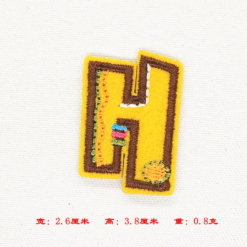 Wholesale Colorful English letter embroidery DIY Patches