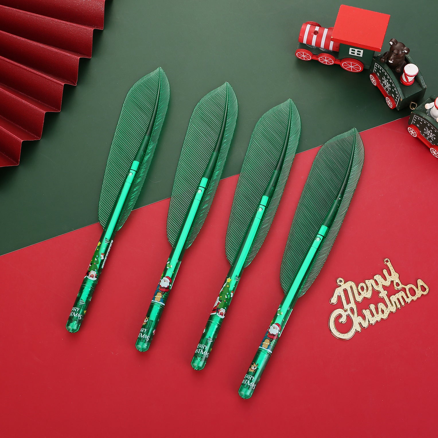 Wholesale Christmas Feather Gel Pens