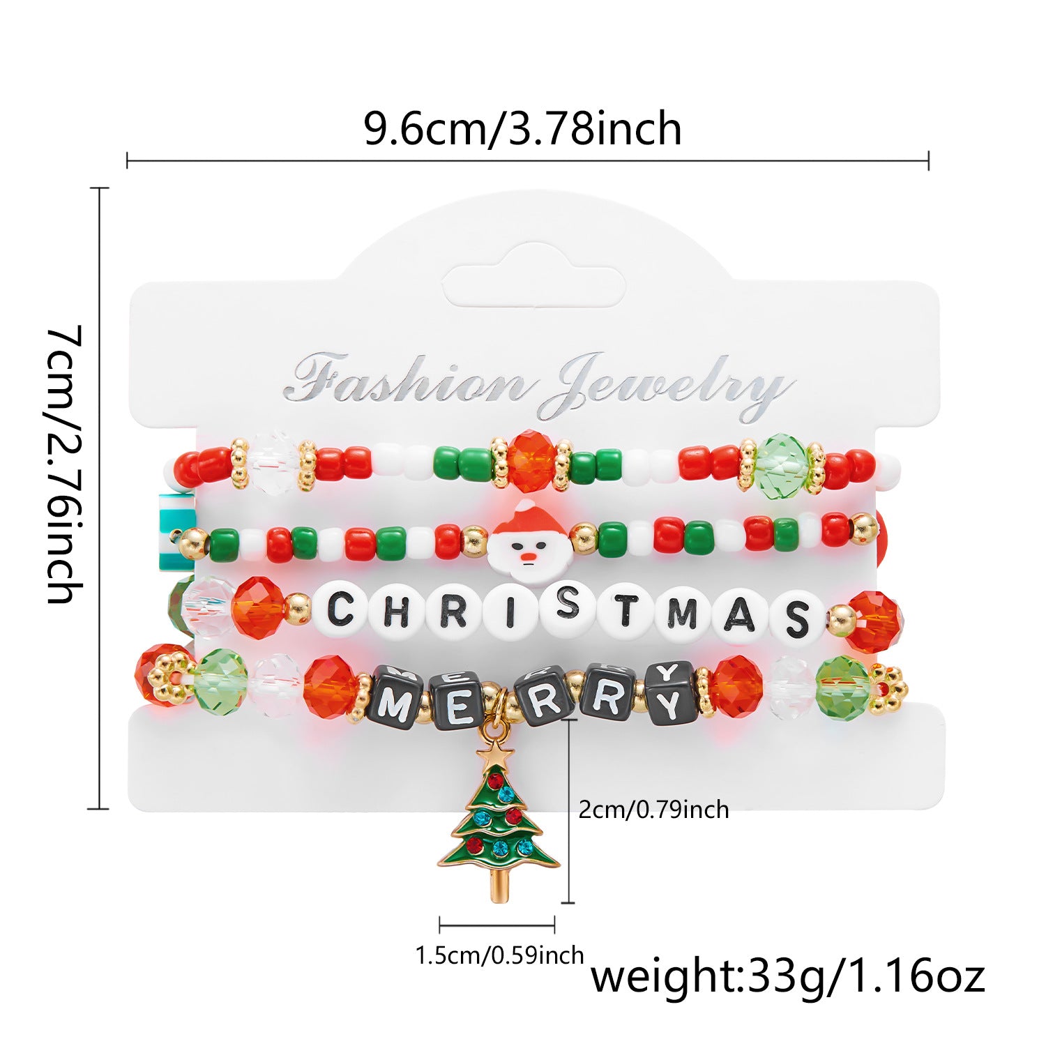 Wholesale Christmas Combination Paper Card Bracelet
