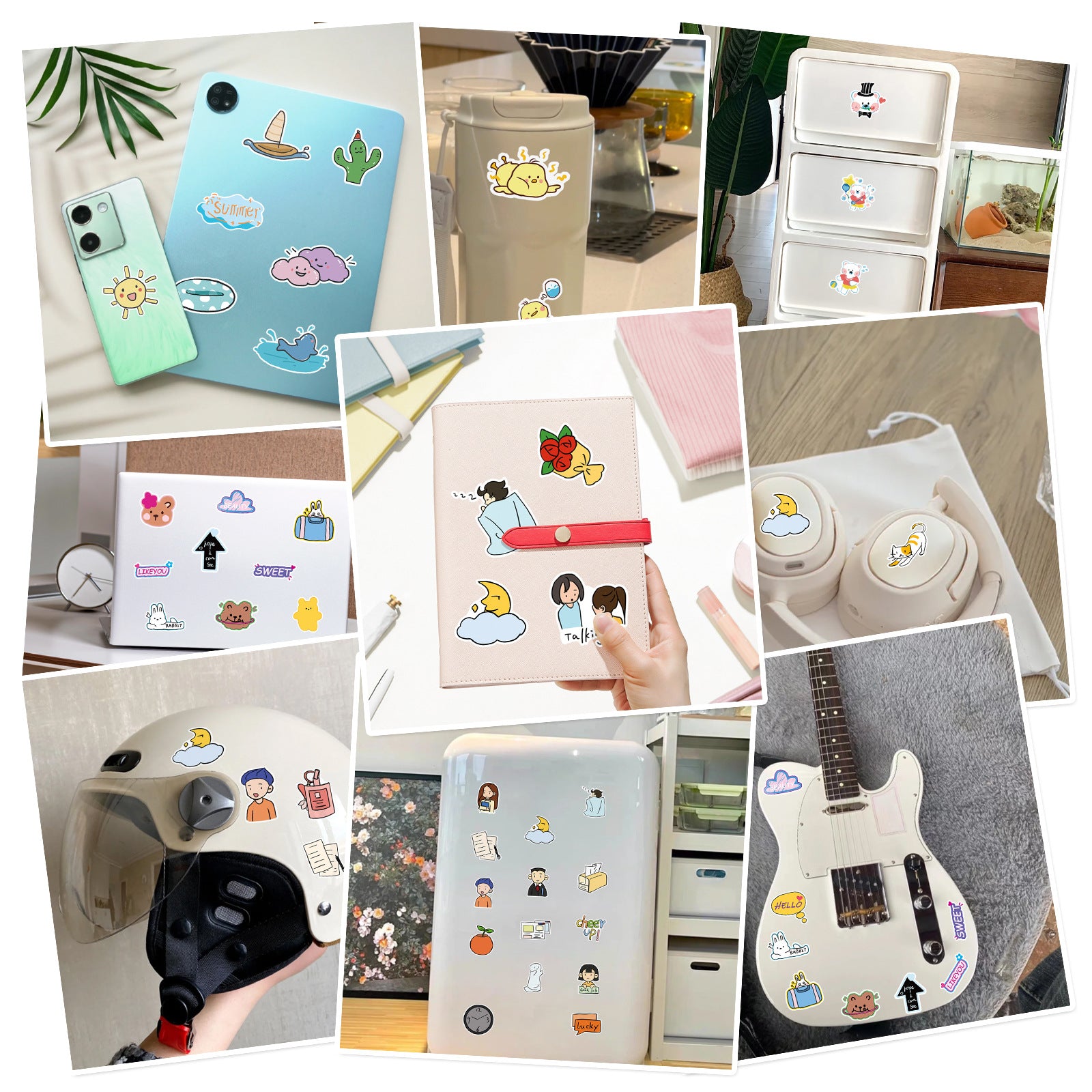 Wholesale 50pcs St.  Patrick' s Day green rainbow word hats Waterproof Vinyl Stickers