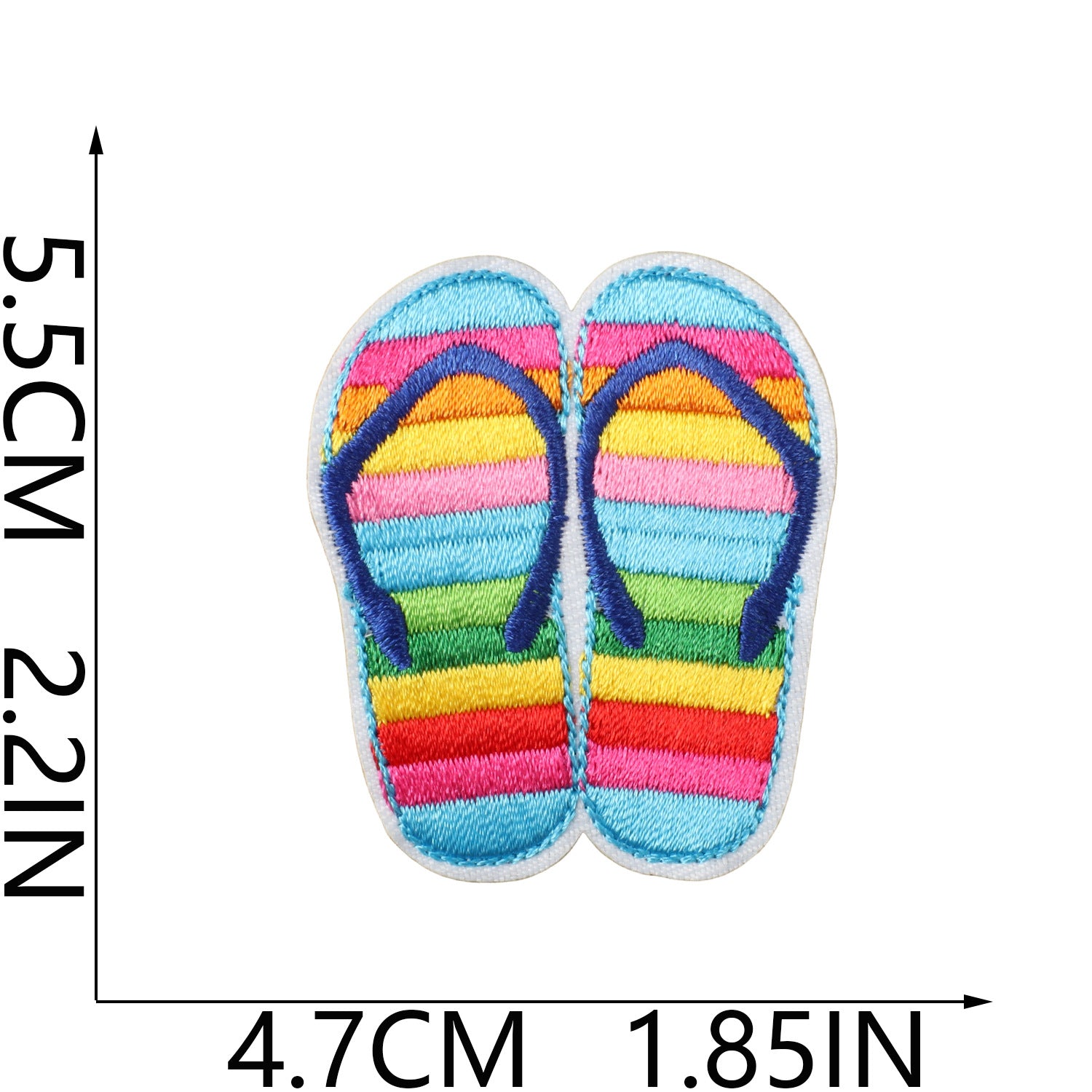 Wholesale Fashion Embroidery Patch Polyester Beach Ice Cream Applique For Clothing Bags And DIY Craft Projects