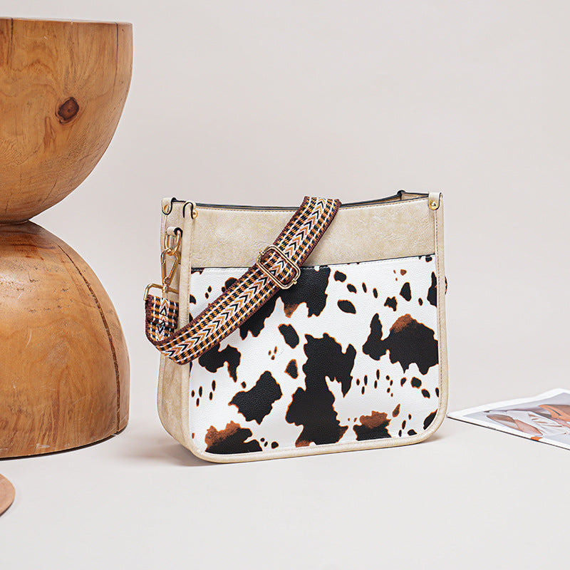 Wholesale PU Crossbody Leopard Pattern One Shoulder High Capacity Tote Bag