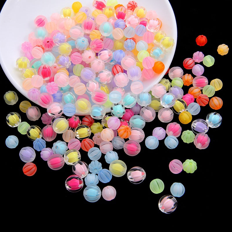 Wholesale Candy Color Beads Mid Beads Acrylic Pumpkin Beads