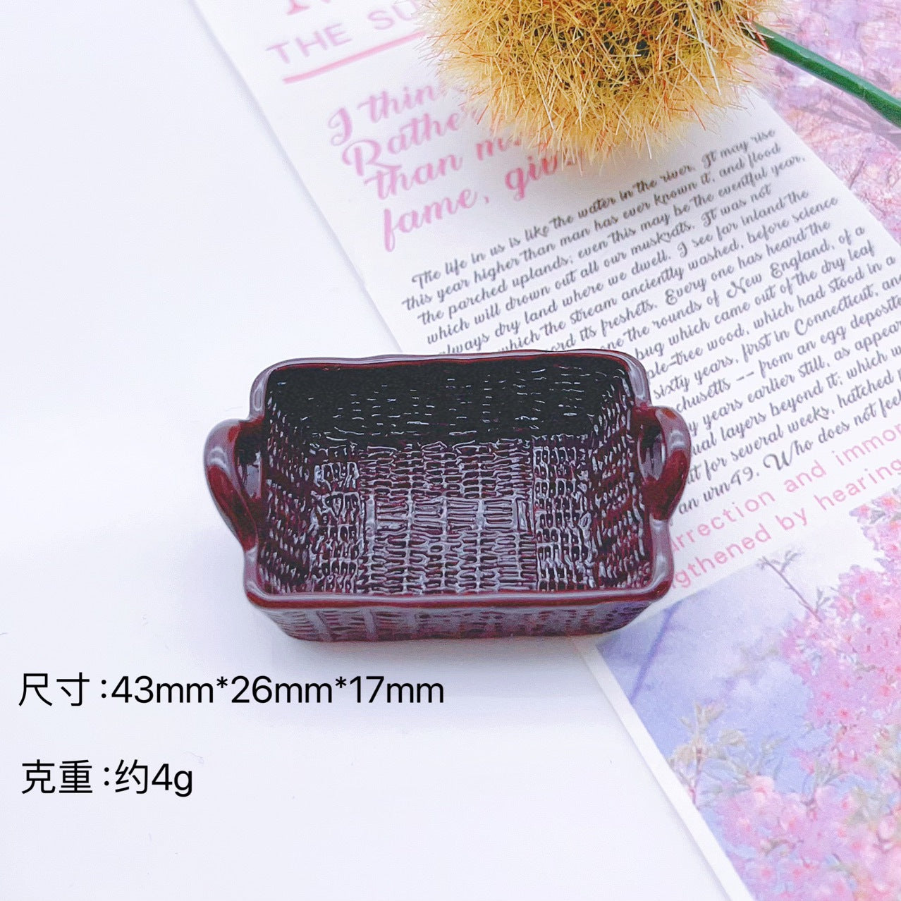 Wholesale 10pcs Simulation Bread Basket Resin Doll Accessories