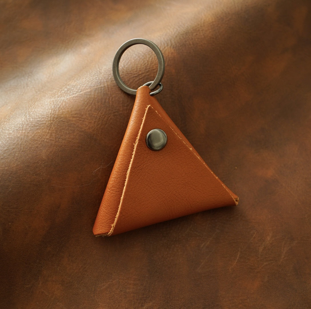 Wholesale Triangle Zero Wallet Cowhide Key Buckle