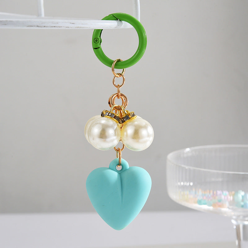 Wholesale Acrylic Heart Pearl Keychain