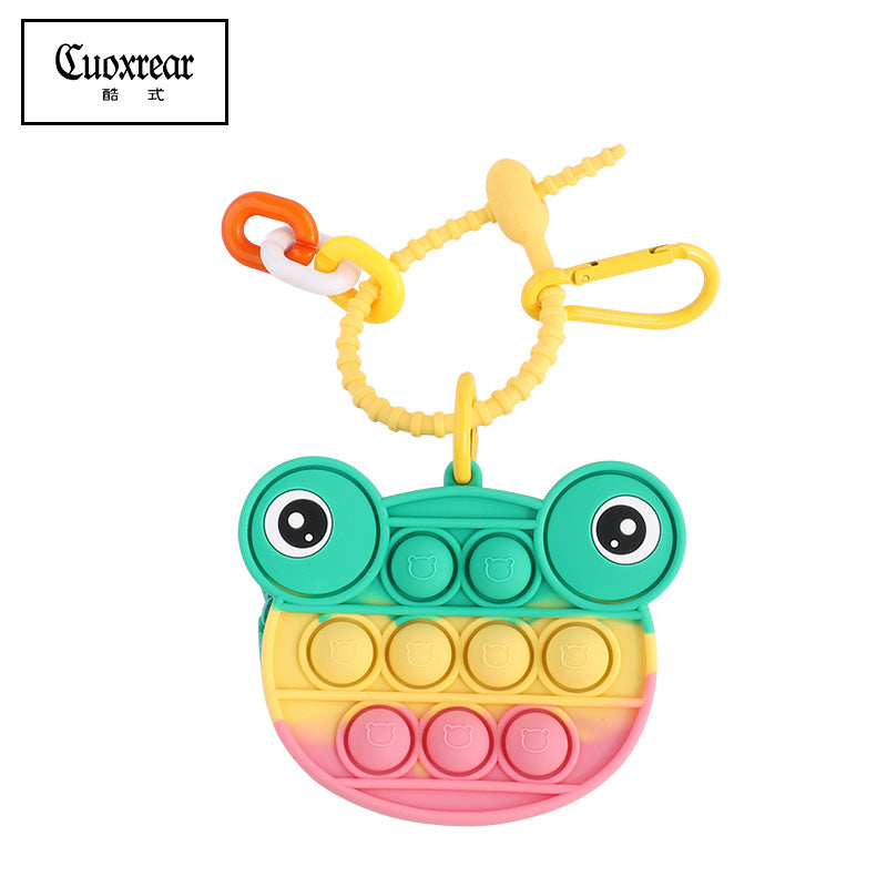 Wholesale Cute Unzipped Coin Purse Cartoon Silica gel Keychain