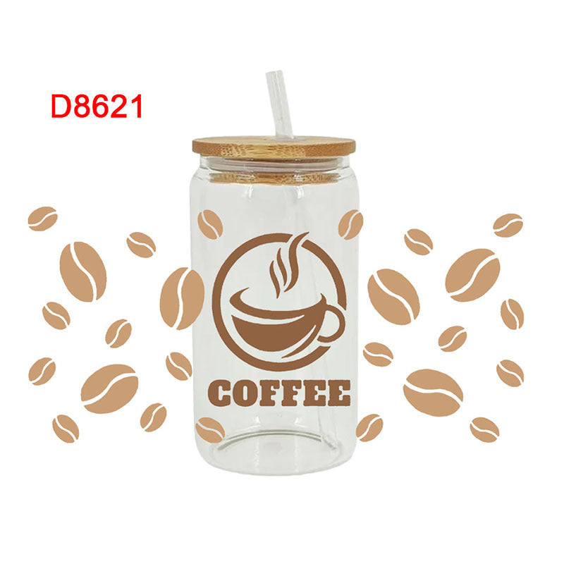 Wholesale Coffee Series  16oz Cup UV DTF Wraps