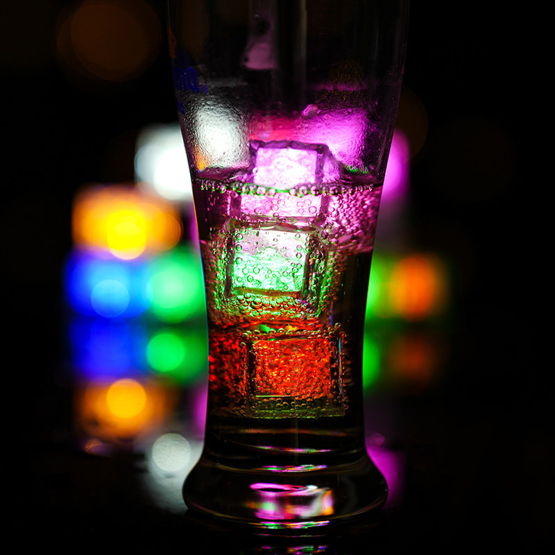 Wholesale Plastic Luminous Ice Cubes/colorful Touch Sensing Night Lights/LED Flashing Ice Cubes