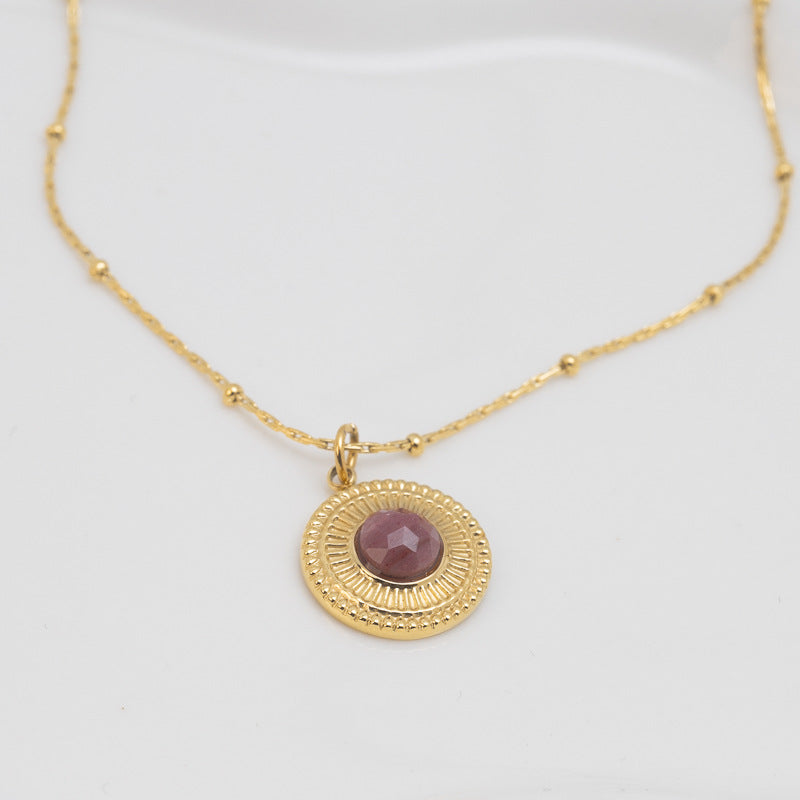 Wholesale Luxury Niche Stainless Steel Flowers Necklace Pendant