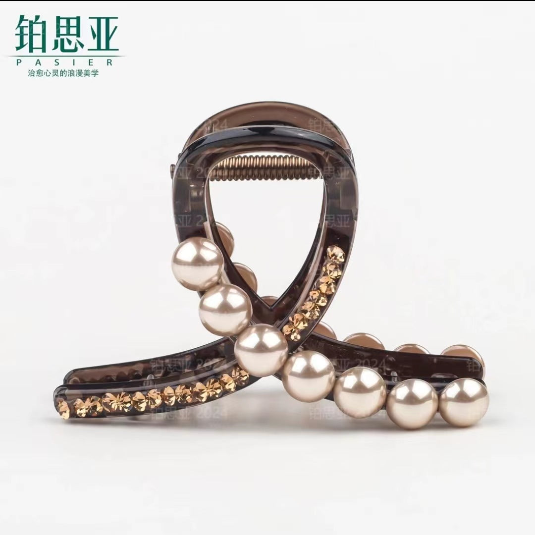 Wholesale Temperament Small Flower Diamond All-match 8cm Grab Clip