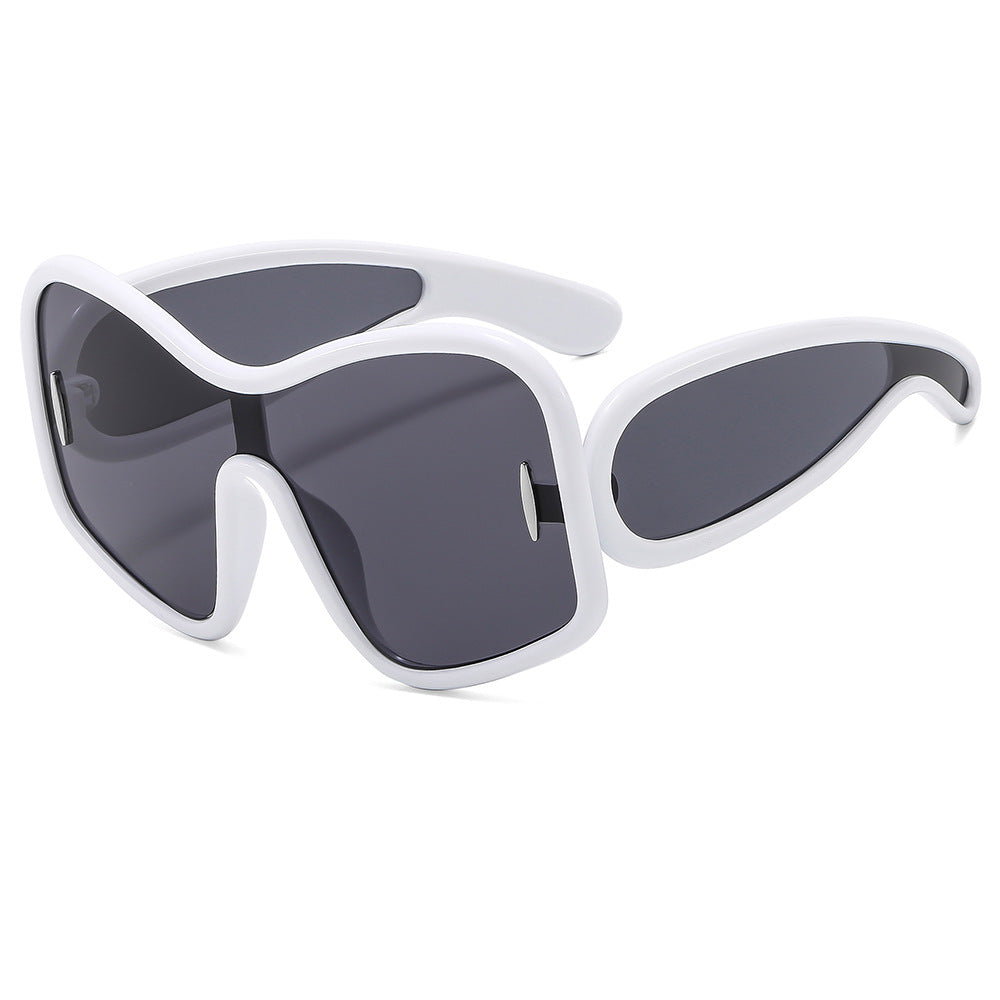 Wholesale Large frame one piece sunglasses for men and women