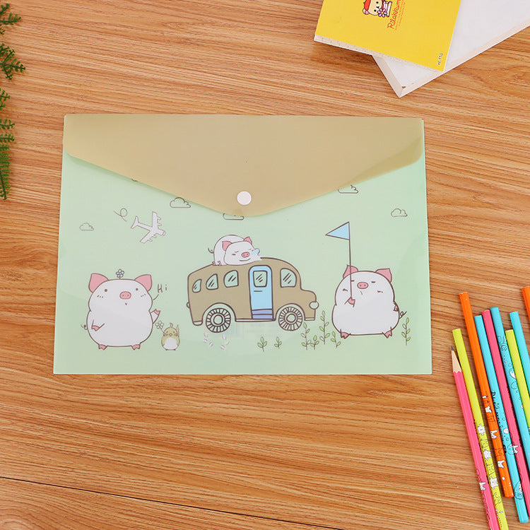 Wholesale PP Cartoon File Bags, Office Supplies, Portable Data Bags